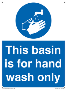 Basin for hand wash only
